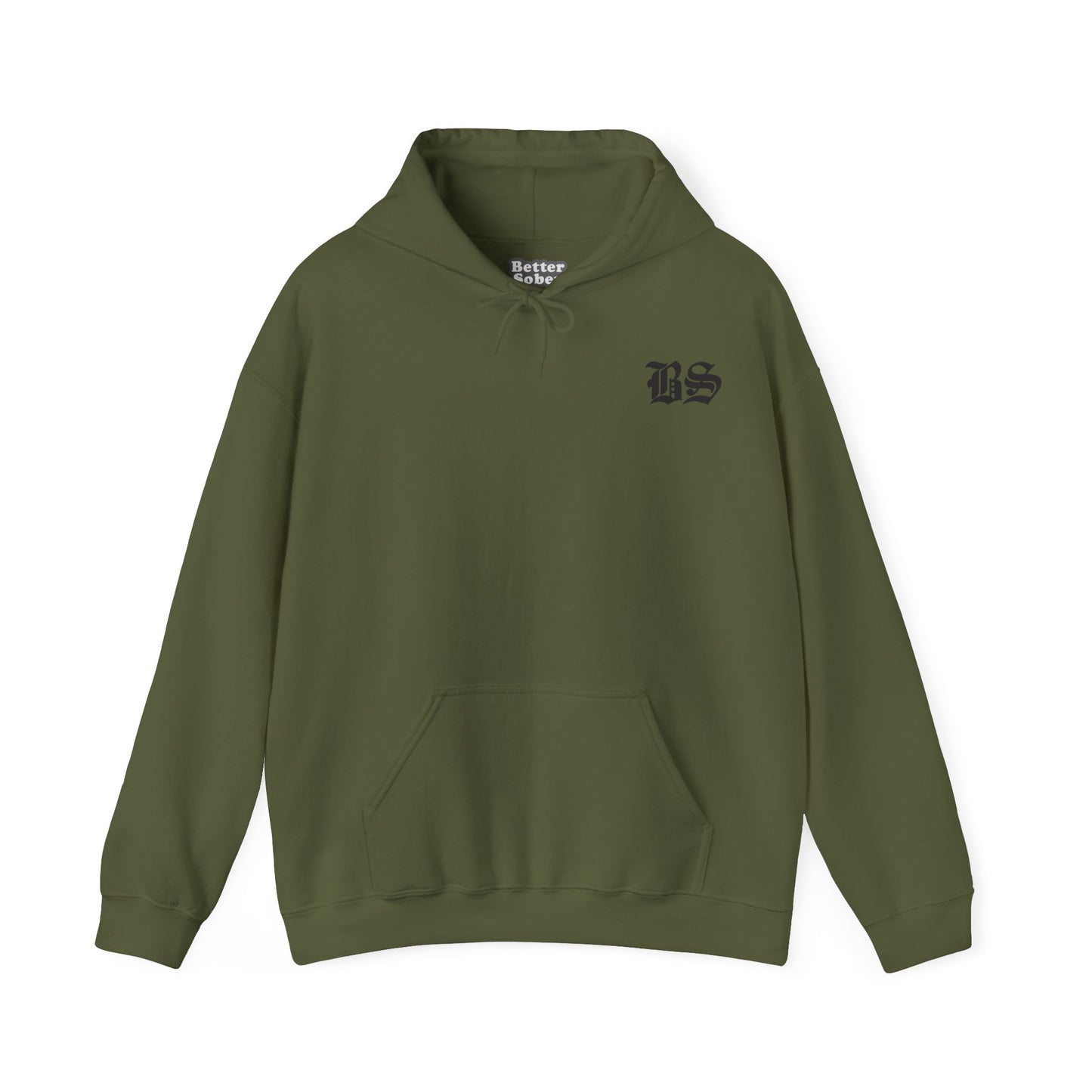 BS OLD SCHOOL BLK PRINT Unisex Heavy Blend™ Hooded Sweatshirt