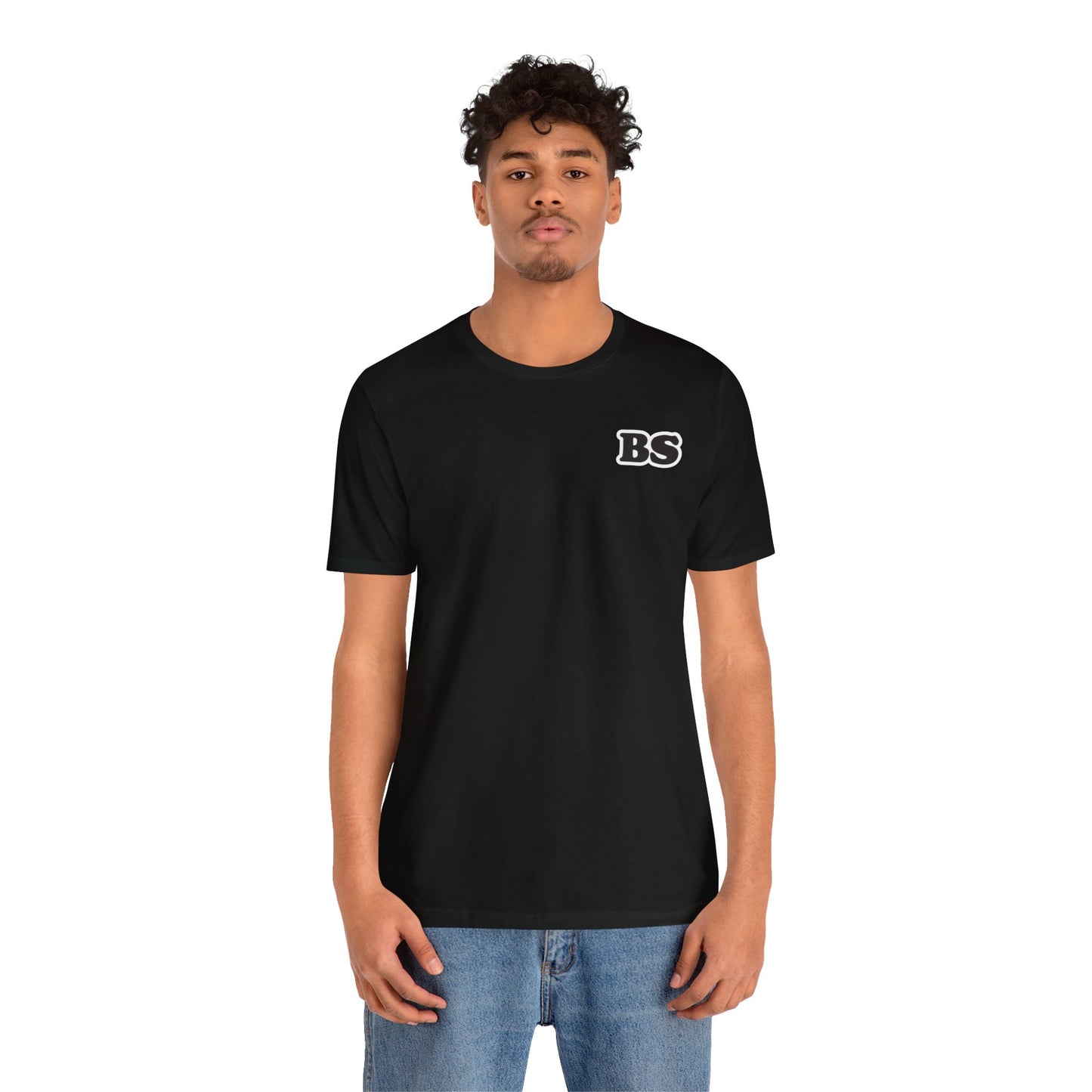 BS CLASSIC WHT/BLK PRINT Unisex Jersey Short Sleeve Tee