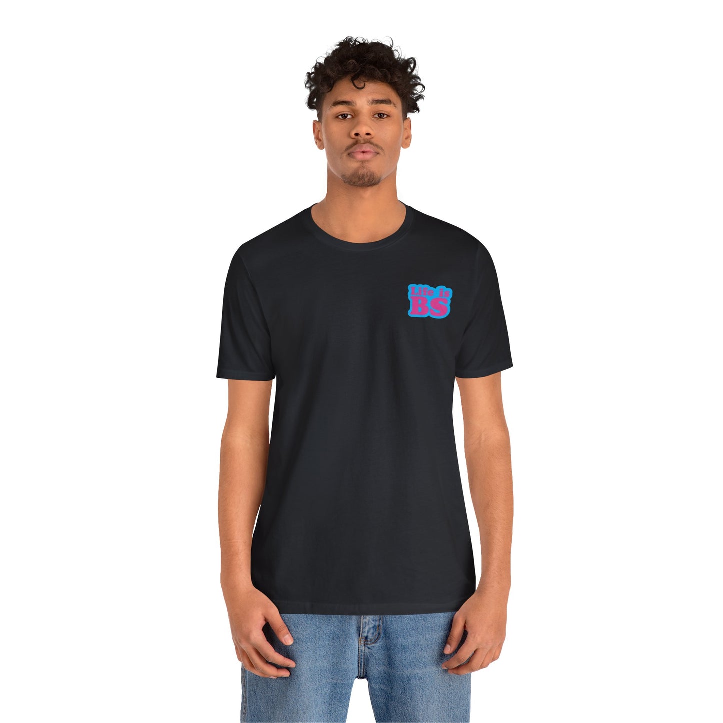 STACKED BLU/PNK PRINT Unisex Jersey Short Sleeve Tee