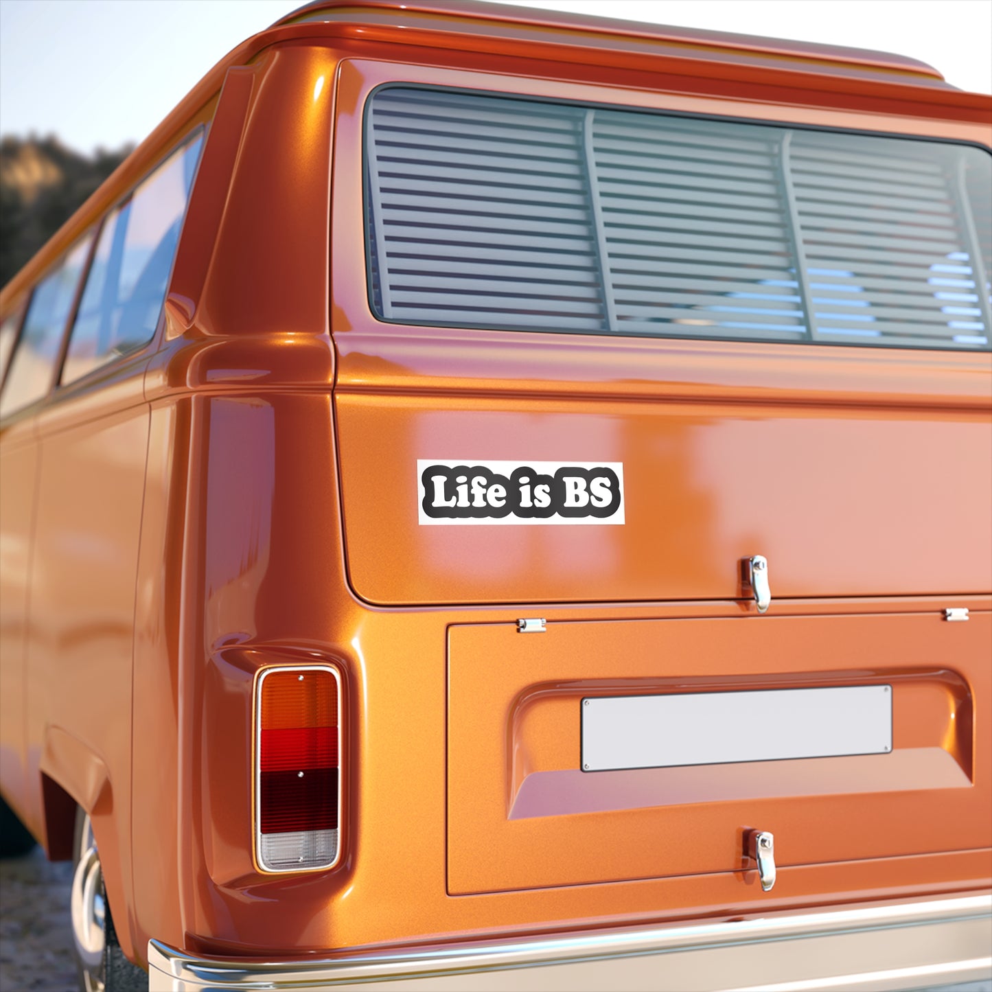 Life is BS CLASSIC BLK/WHT Bumper Stickers