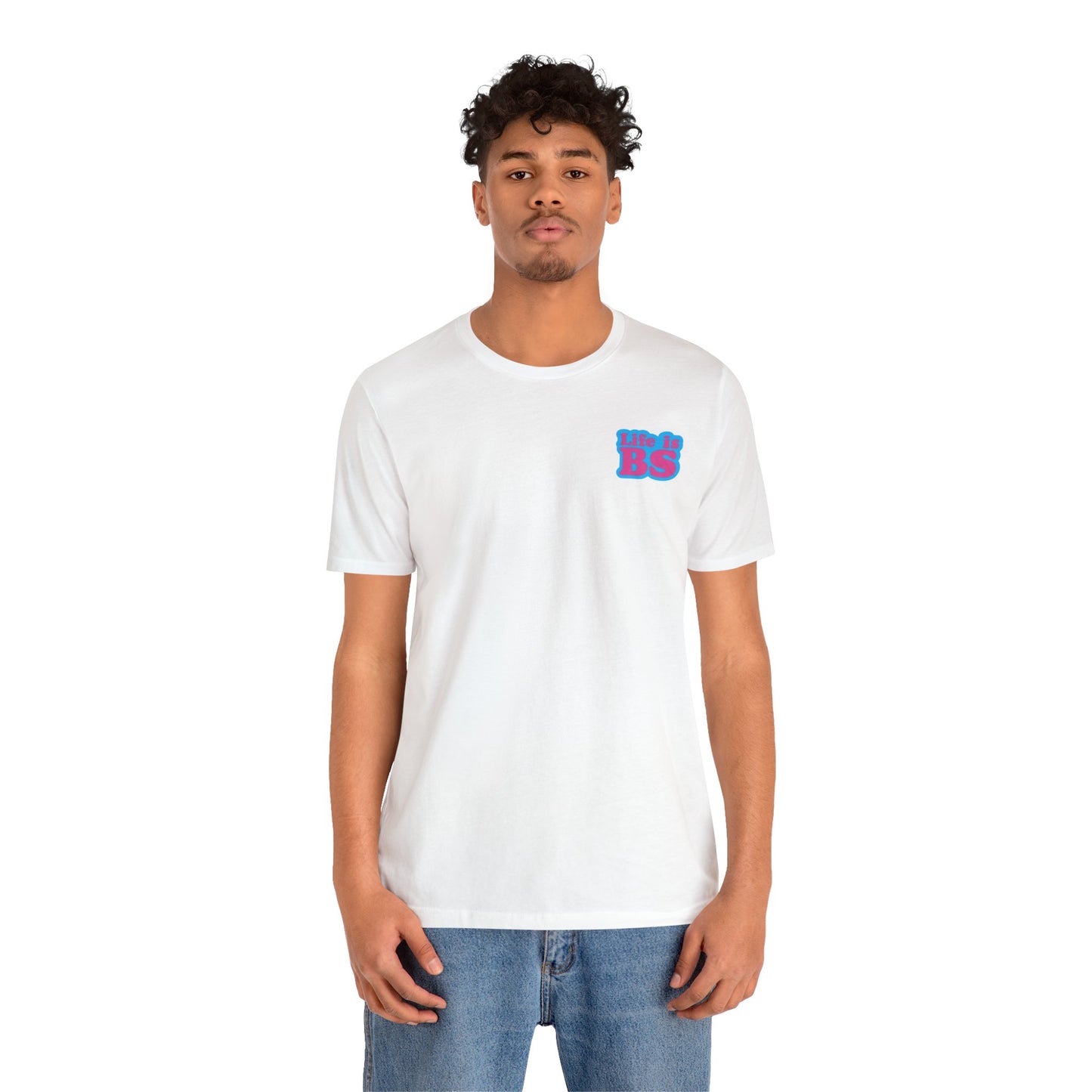 STACKED BLU/PNK PRINT Unisex Jersey Short Sleeve Tee