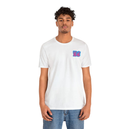 STACKED BLU/PNK PRINT Unisex Jersey Short Sleeve Tee