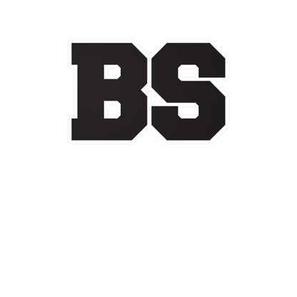 BS COLLEGE BLK Kiss-Cut Vinyl Decals