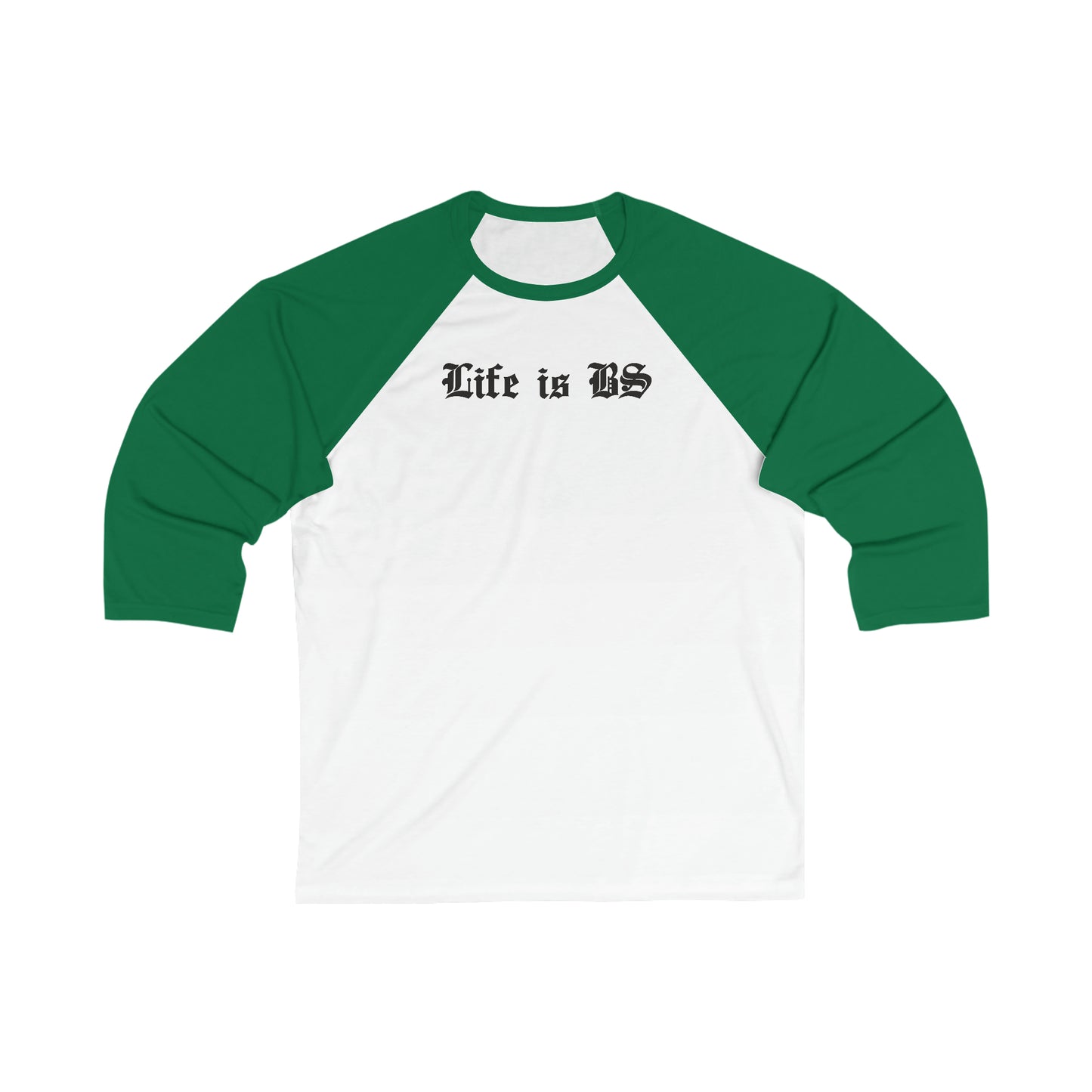 Life is BS OLD SCHOOL Unisex 3/4 Sleeve Baseball Tee