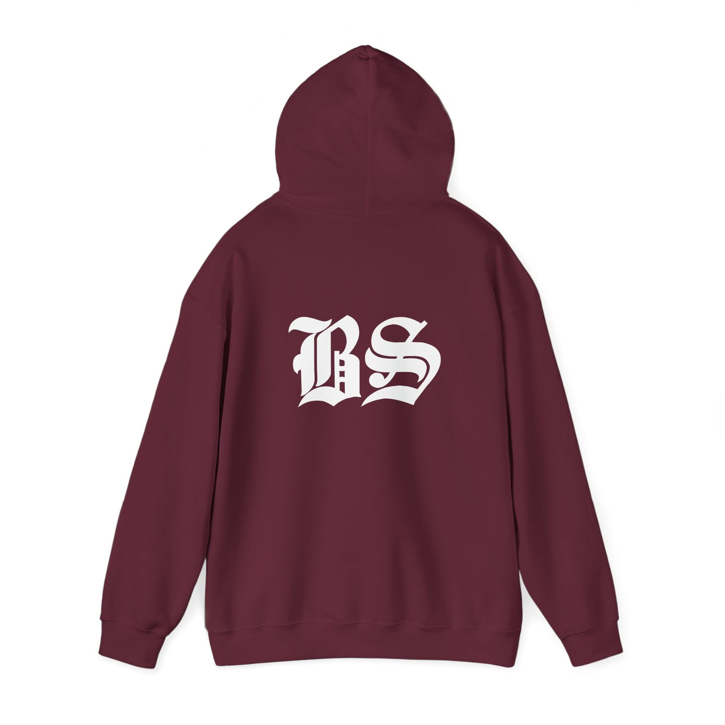 BS OLD SCHOOL WHT PRINT Unisex Heavy Blend™ Hooded Sweatshirt