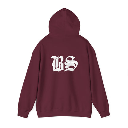 BS OLD SCHOOL WHT PRINT Unisex Heavy Blend™ Hooded Sweatshirt