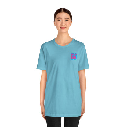 STACKED BLU/PNK PRINT Unisex Jersey Short Sleeve Tee