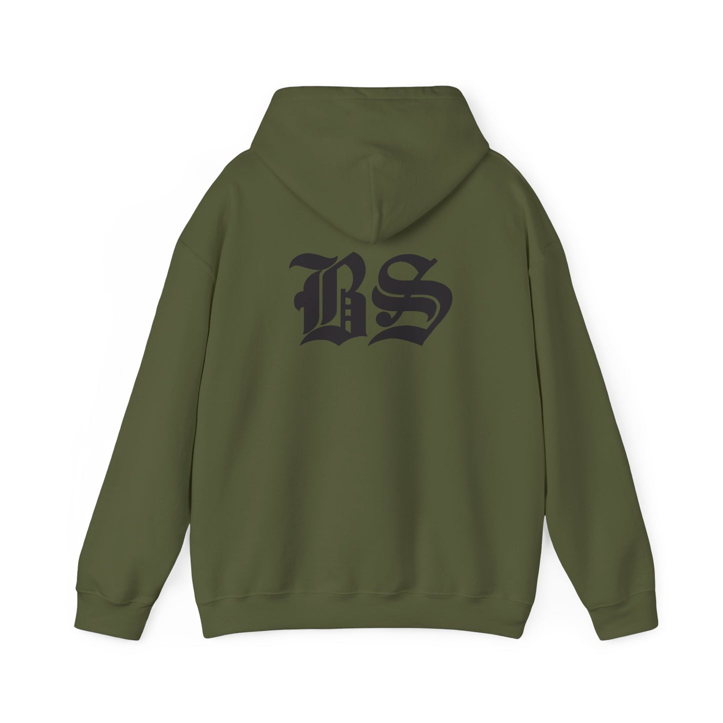 BS OLD SCHOOL BLK PRINT Unisex Heavy Blend™ Hooded Sweatshirt