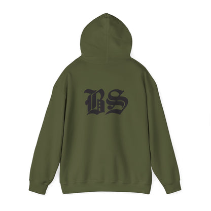 BS OLD SCHOOL BLK PRINT Unisex Heavy Blend™ Hooded Sweatshirt