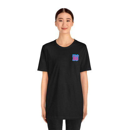 STACKED BLU/PNK PRINT Unisex Jersey Short Sleeve Tee