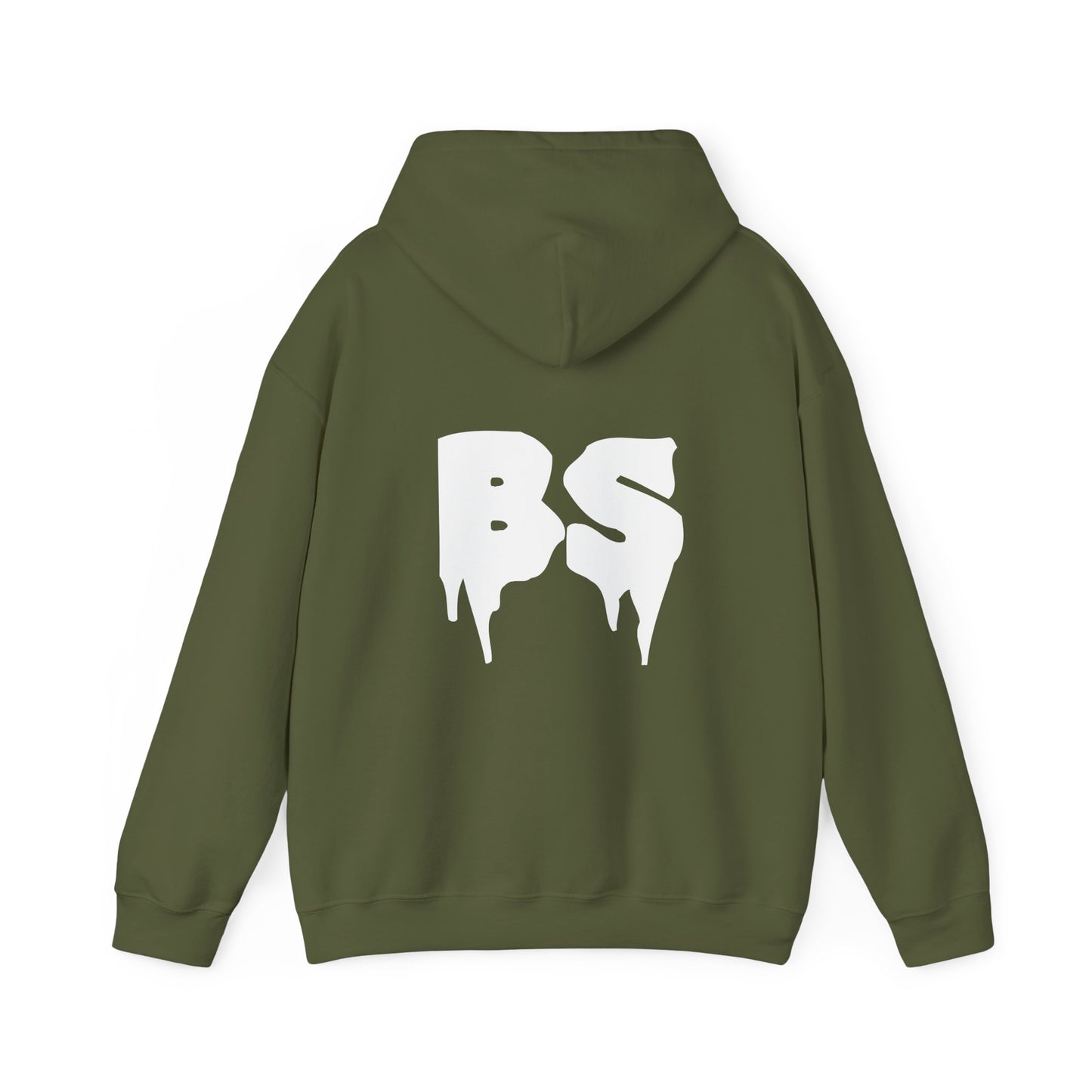 BS DRIP WHT PRINT Unisex Heavy Blend™ Hooded Sweatshirt