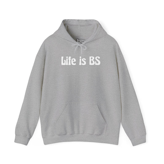 Life is BS 70s WHT Unisex Heavy Blend™ Hooded Sweatshirt