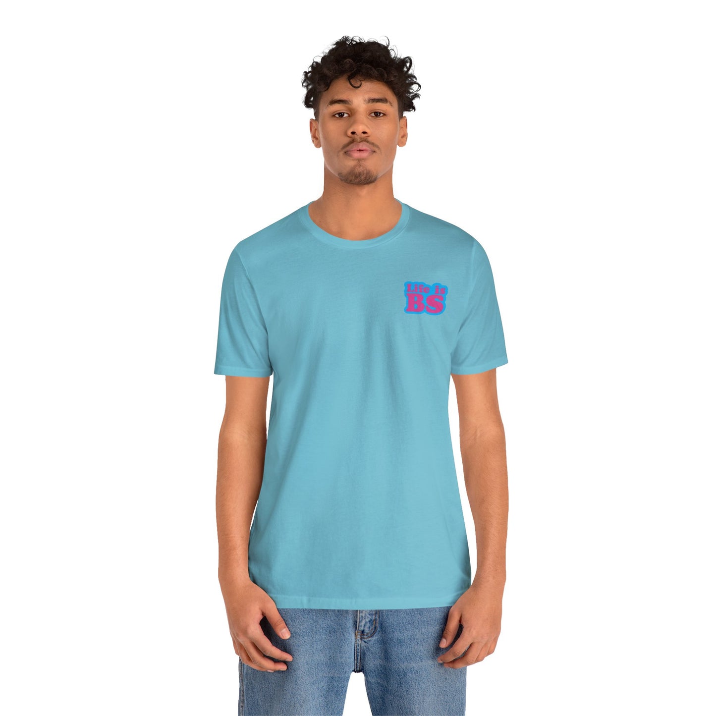 STACKED BLU/PNK PRINT Unisex Jersey Short Sleeve Tee