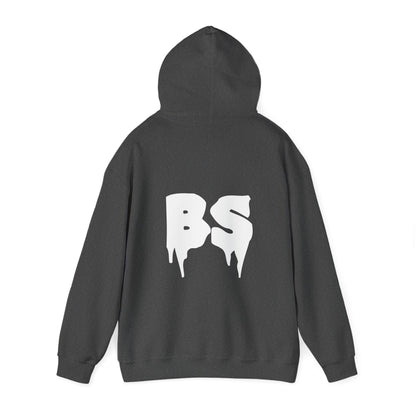 BS DRIP WHT PRINT Unisex Heavy Blend™ Hooded Sweatshirt